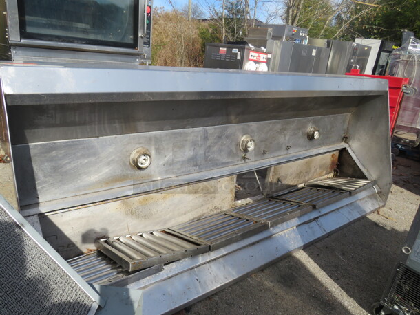 One Stainless Steel 10 Foot Hood System With Filters, Ventilator #AH28B RF, And Return Air #AHSF5RF. 115 Volt. 