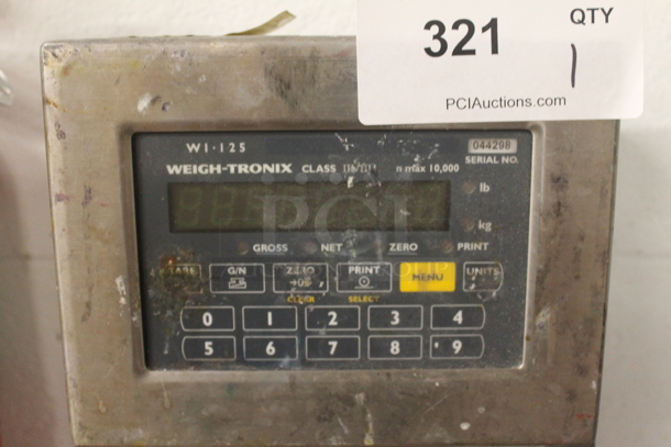 Weigh-Tronix WI-125 Metal Commercial Floor Style Scale. 115 Volts, 1 Phase.  - Image 4 of 5