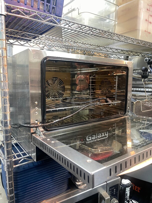 Clean! Galaxy COE3H Half Size 1600 Watt Commercial Countertop Convection Oven NSF - 120V Tested and Working! - Image 9 of 10
