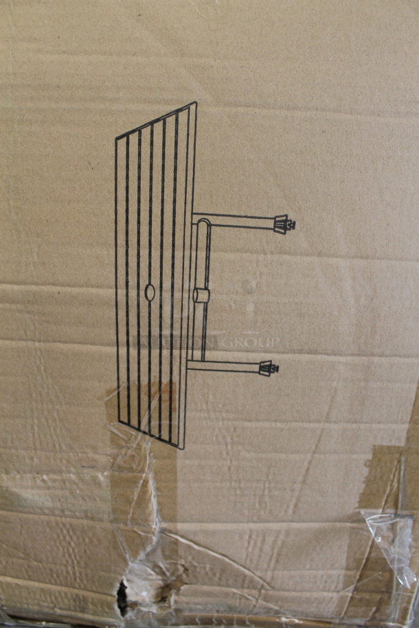 BRAND NEW SCRATCH AND DENT! Lancaster Table & Seating 427CAU3260OR 32" x 60" Orange Powder-Coated Aluminum Dining Height Outdoor Table with Umbrella Hole - Image 5 of 7