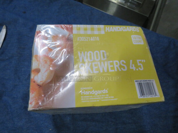 One Box Of 1,000- 4.5 Inch Wood Skewers.