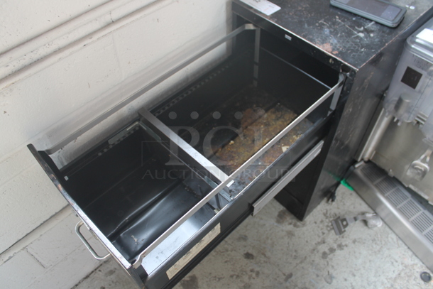 Hon Black Metal 2 Drawer Filing Cabinet. - Image 7 of 8