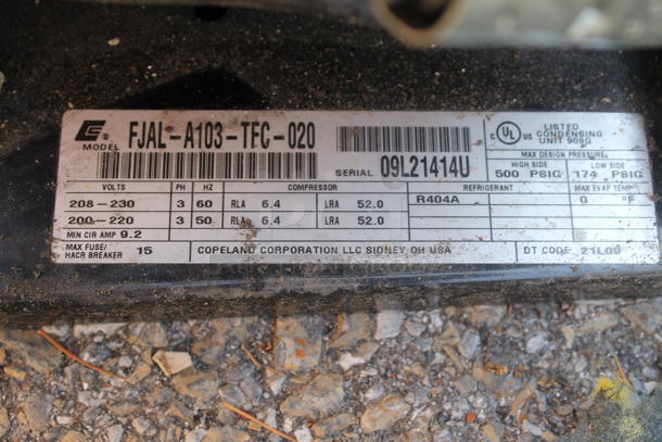 Copeland FJAL-A103-TFC-020 Commercial Condensing Unit. 208-230V, 3 Phase. - Image 4 of 4