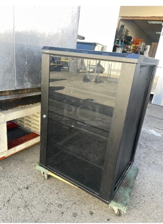 Commercial Video Audio Holding Glass Cabinet