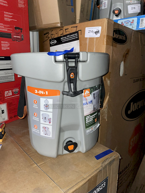 Ozark Trail 20-Quart/5 Gallon High Performance Beverage Dispenser/Jug Cooler, Gray. Keeps Ice Up To 3 Days. 16.00 x 16.00 x 16.50 - Image 9 of 10