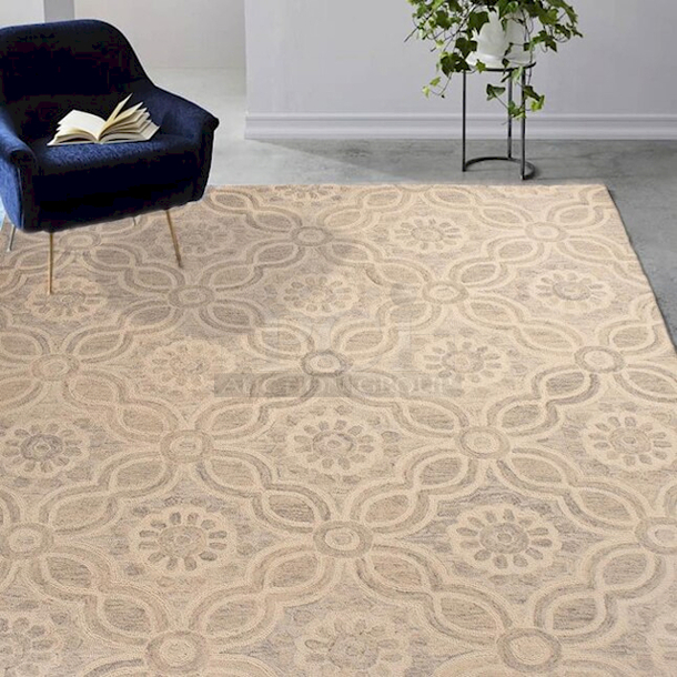 OUTSTANDING!! allen + roth Candler 8 (ft) X 10 (ft) Wool Multicolor/Normal Indoor Damask Area Rug - Model # JJ-RO-17-C-00362-D - Image 4 of 7