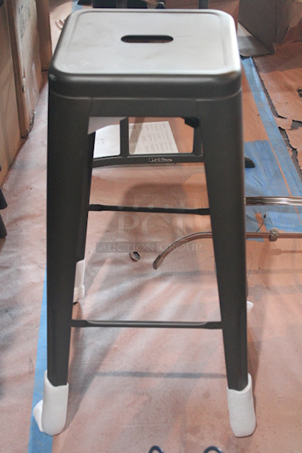 NEW,! Set of (4) FDW Metal TDS-430-Bronze Bar Stools , Counter Height, Stackable, Indoor Outdoor 16-1/2x16-1/2x30. 4x Your Bid - Image 3 of 7