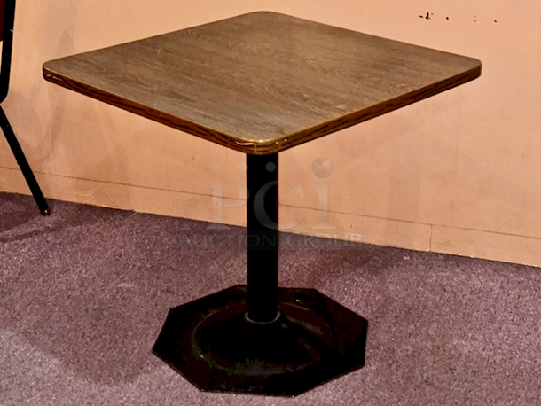 OUTSTANDING! 36" Square Table With Weighted Octagon Base. 36x36x39 - Image 3 of 3
