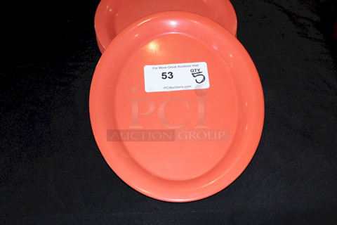 AWESOME! G.E.T OP-135-RO Diamond Mardi Gras 13 1/2" x 10 1/4" Rio Orange Oval Melamine Platter.

5x Your Bid
