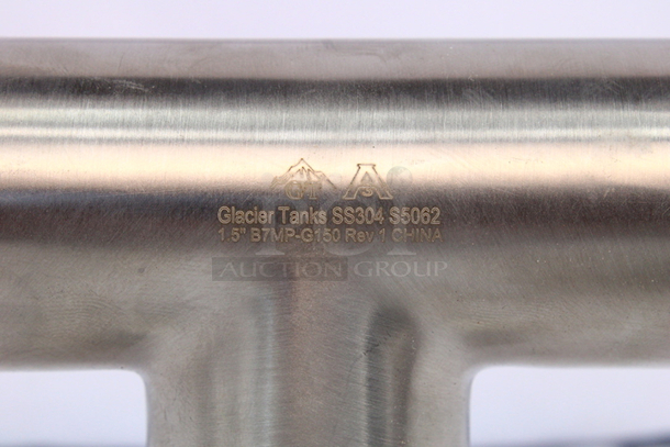 NEW/NEVER USED Glacier Tanks 304 Stainless Steel  1-1/2" Tri-Clamp Connection  Long Tee 3.742” x 1.984”x5”. 2x Your Bid - Image 4 of 4