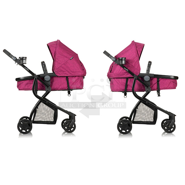 Urbini Omni Plus Special Edition Travel System Stroller, Raspberry Pink.
26.38 x 34.84 x 44.09 Inches - Image 7 of 12