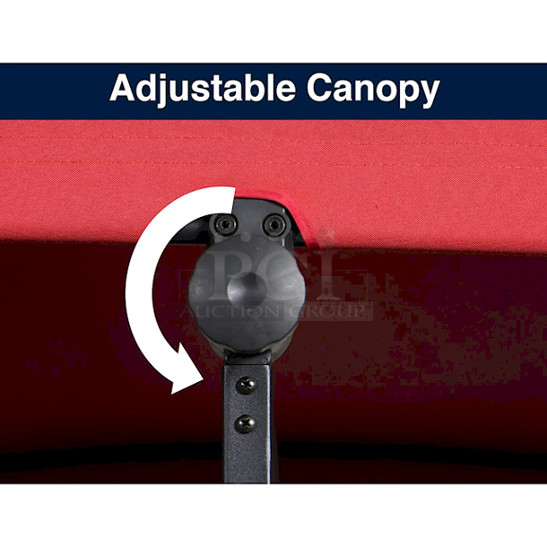 IN THE BOX & WAITING FOR YOU!! Mainstays Belden Park 3 Person Seat Outdoor Furniture Patio Swing and Daybed with Canopy, Red. 80.71” x 51.57” x 72.83”  - Image 4 of 8