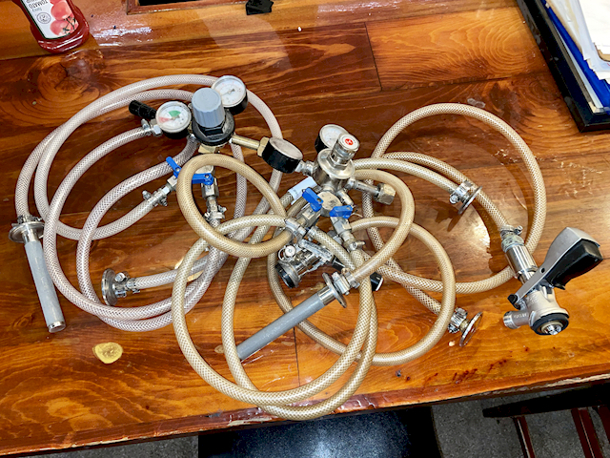 AMAZING!! 2 Multi-Gauges With Dual Connected Hoses Hoses and Taps. 2x Your Bid - Image 1 of 5