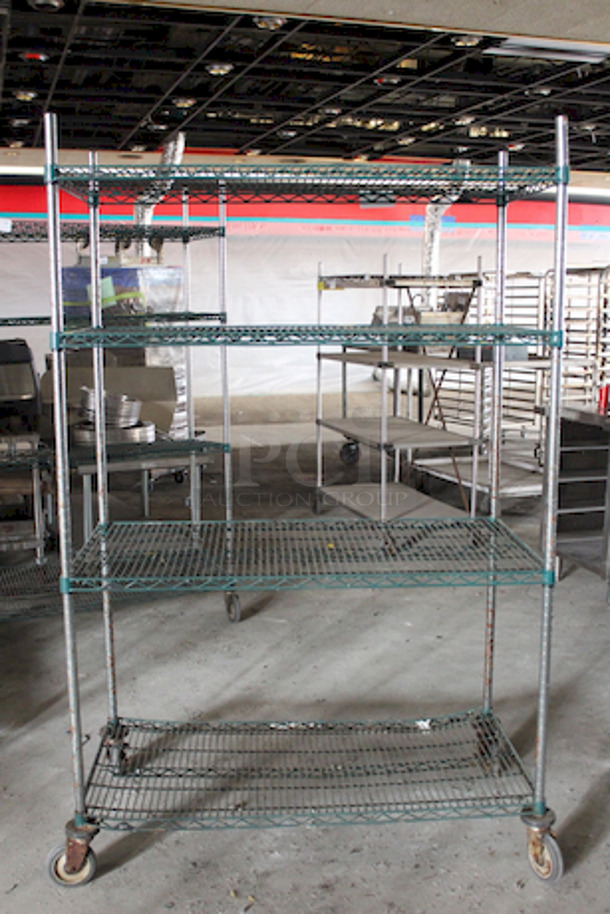 SWEET! 4 Shelf Metro Rack On Commercial Casters 48x24x75  - Image 3 of 4