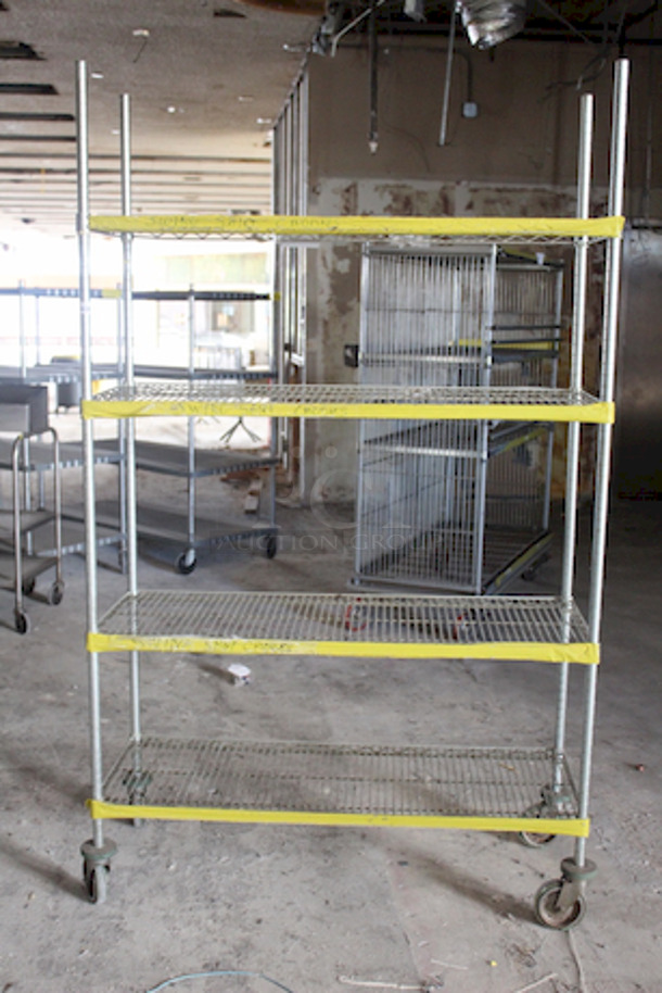 NICE! 4 Shelf 18x48 Metro Rack On Commercial Casters. 18x48x80 - Image 4 of 5