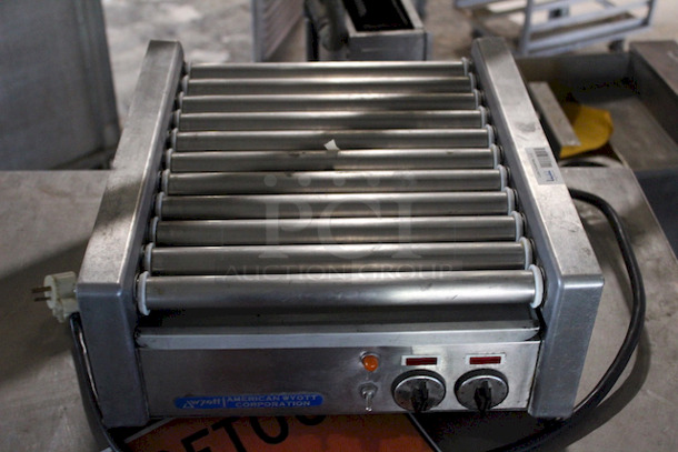 NEW/BRIEFLY USED!! AWyott Hotrod HR-20-360 Hot Dog Roller Grill - Flat Top 120V, Tested, Working. 10.1 Amps, 60HZ, 1ph.17x18x8 - Image 4 of 7