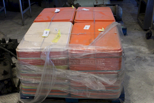 HUGE LOT! Cambro 1826220 Fiberglass Camtray® Cafeteria Tray - 25 3/4"L x 17 4/5"W., 1 Stack of 56 Trays. 56 Times Your Bid.  - Image 3 of 6