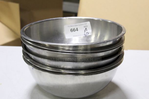 PERFECT! Stainless Steel Mixing Bowls, 13x5. 6x Your Bid. 