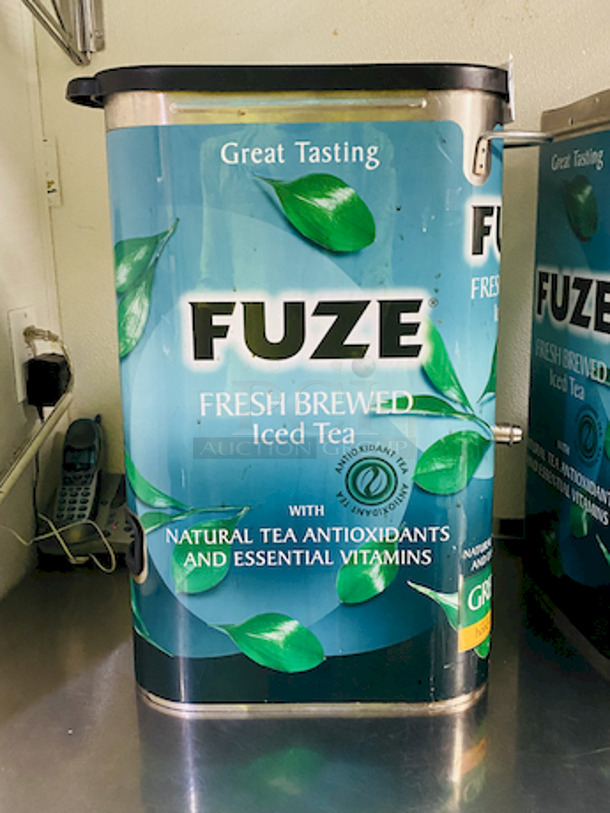 SWEET! Fuze 3-1/2 Gallon Tea Dispenser. 

Missing Lid and spouts. 

2x Your bid.  - Image 5 of 10
