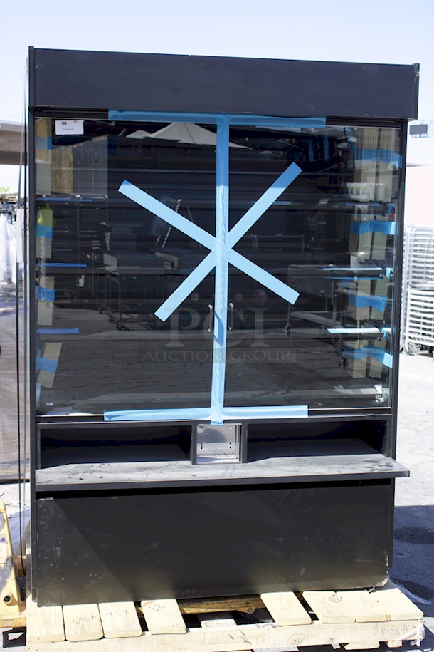 BRAND NEW SCRATCH & DENT! Structural Concepts PC5682 Addenda 58" Non-Refrigerated Pastry Case
color is black. TESTED. TURNS. WORKS PERFECT! - Image 2 of 8