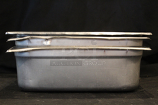 Stainless Steel 2/3 Food Pans, 4” Deep.
12-3/4x13-3/4x4
3x Your Bid
 - Image 2 of 3