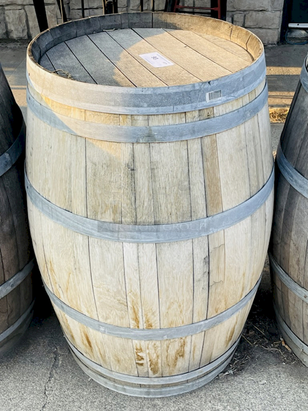 VERY NICE!! Ste Michelle Wine Estates Oak Wine Barrel. - Image 1 of 1