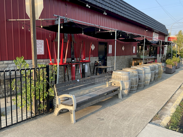 MASSIVE!! 5 Section Outdoor Patio Shade With Lighting.  - Image 5 of 12