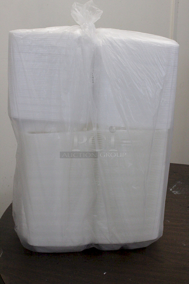 First Street Large Sandwich Containers With Hinged Lids, Heavy Duty Foam. 125 Count - Image 3 of 3