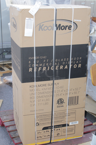 BRAND NEW! IN THE BOX!! Koolmore MDR-1GD-12C 24 in. One-Door Merchandiser Refrigerator - 12 Cu Ft. 115v