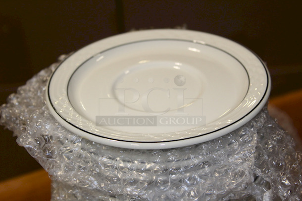 NEW! Sterling China 6" Saucers Dishes, Rimmed. 125x Your Bid - Image 2 of 2