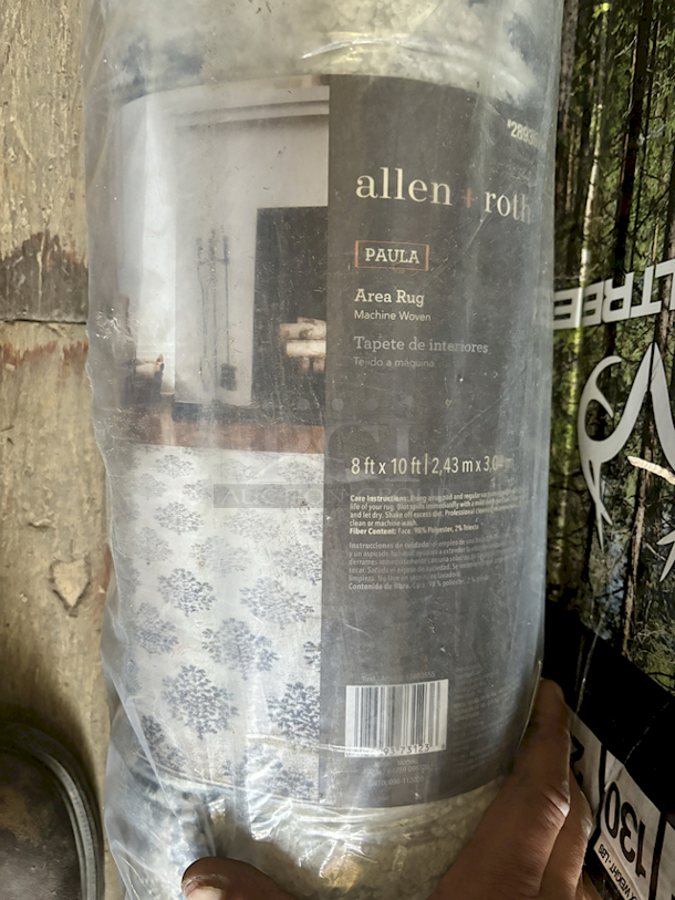 BEAUTIFUL ! allen + roth Paula 8ft (W) x 10ft (L) Blue Indoor Geometric Farmhouse/Cottage Area Rug - Image 4 of 6