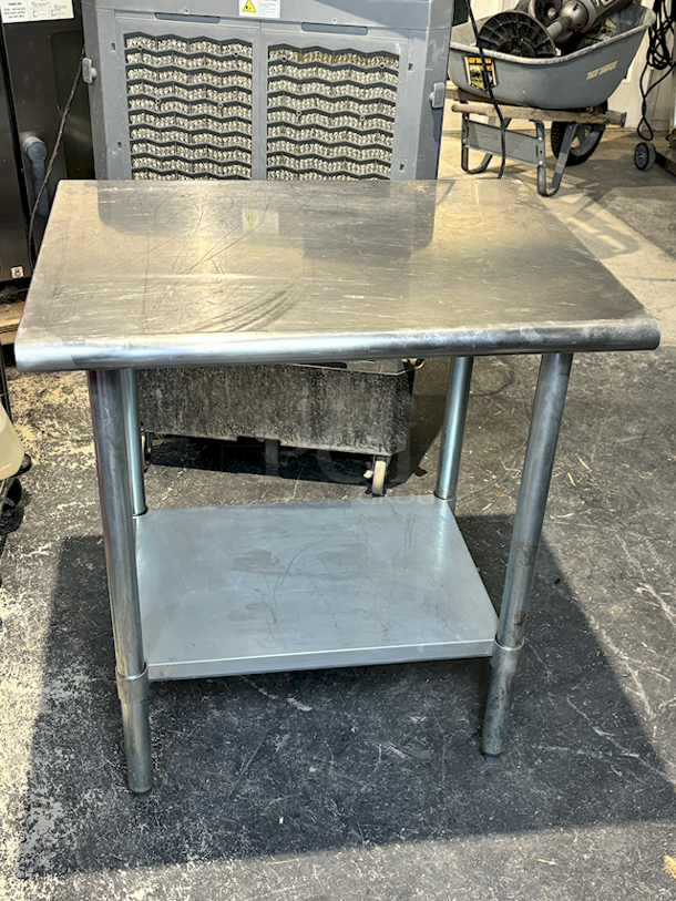 LIKE NEW! Heavy Duty 30"x24" Stainless Steel Work Table With Galvanized Under-Shelf - Image 3 of 7