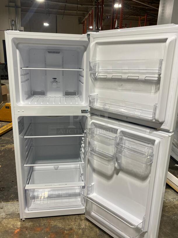 Brand New Scratch & Dent Insignia™ refrigerator with top Freezer - White
 - Image 1 of 5