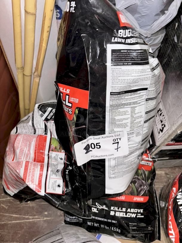 HUGE LOT!! ORTHO 10-lb BugClear Lawn Insect Killer, 6 Month Control. Kill all listed bugs, including ants, ticks, sod webworms, fleas, and spiders - Fast-acting, kills above and below the ground, and creates a barrier to keep bugs from coming inside. 7x Your Bid - Image 2 of 2