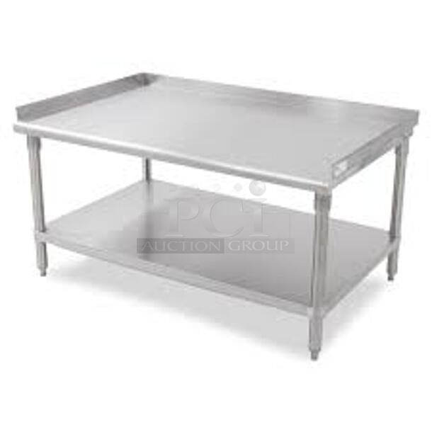 BRAND NEW IN BOX! John Boos Model GS6-3015SSK Stainless Steel Table w/ Under Shelf. - Image 1 of 4