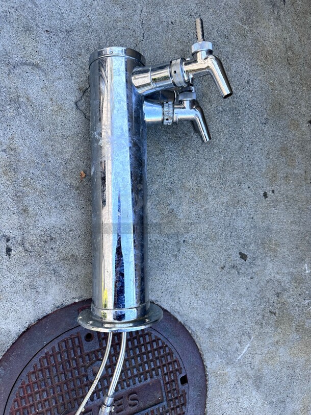 Perlick 4006-5B - Tee Draft Beer Tower (3) chrome faucets - Image 7 of 7
