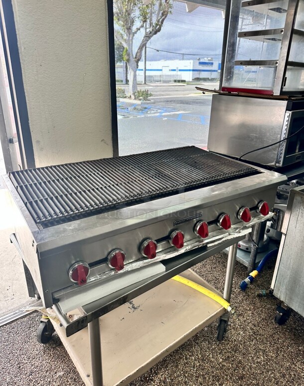 Late Model American Range 48 inch Char Broiler Kabob Grill Gas Tested and Working - Image 4 of 5