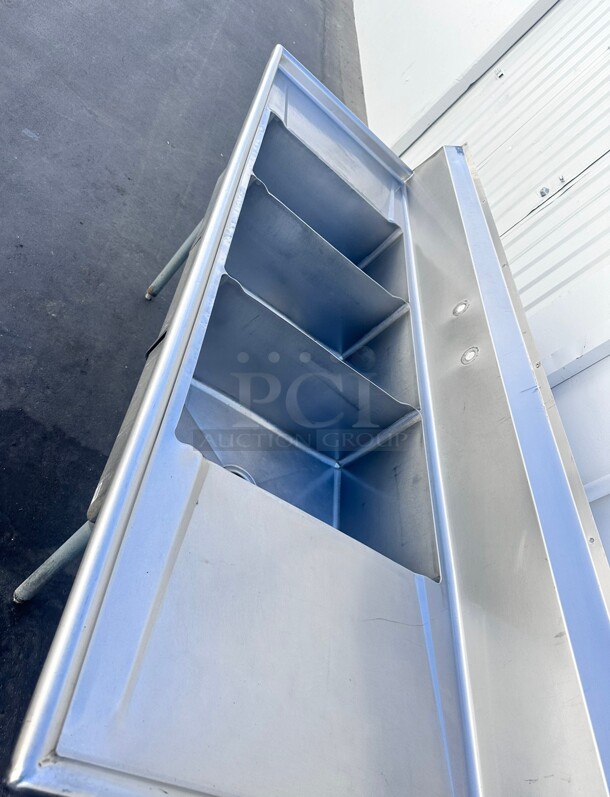 Commercial Three Compartment 89 inch Stainless Steel Sink  - Image 2 of 7