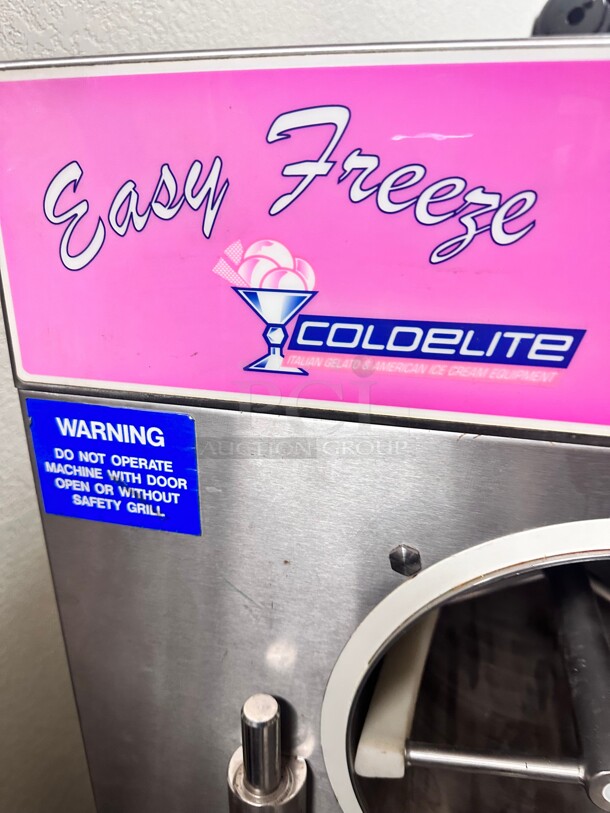 Coldelite Easy Freeze 7 20 Quart Horizontal Batch Freezer - 208-230V, 3 Phase Working Missing Front Cover - Image 11 of 11